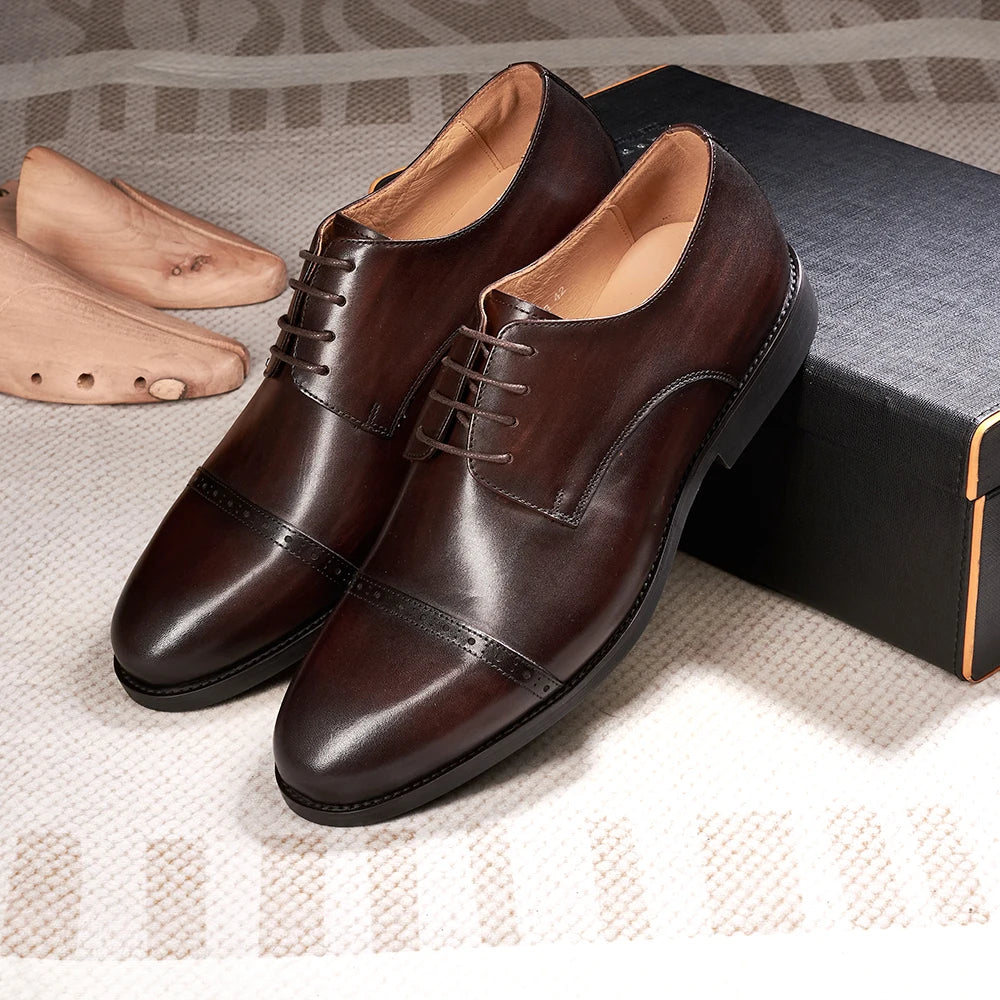 Chaussures Derby en cuir homme – Style britannique classique