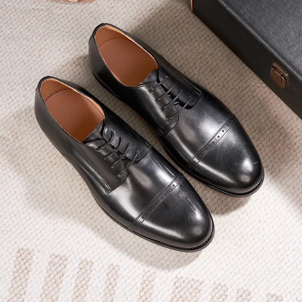 Chaussures Derby en cuir homme – Style britannique classique