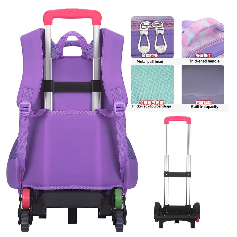 Ensemble de 3 sacs d'école pour enfants en dessin animé 3D de 16 pouces, sac à dos d'école pour enfants avec trousse à crayons et boîte à lunch pour garçon et fille