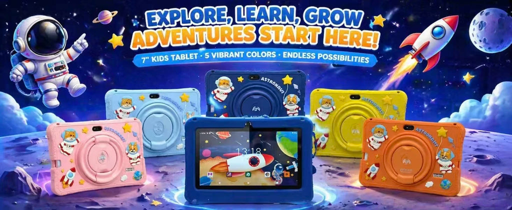 Tablette enfant 7" Android – 12 Go RAM, 256 Go, batterie 5000mAh