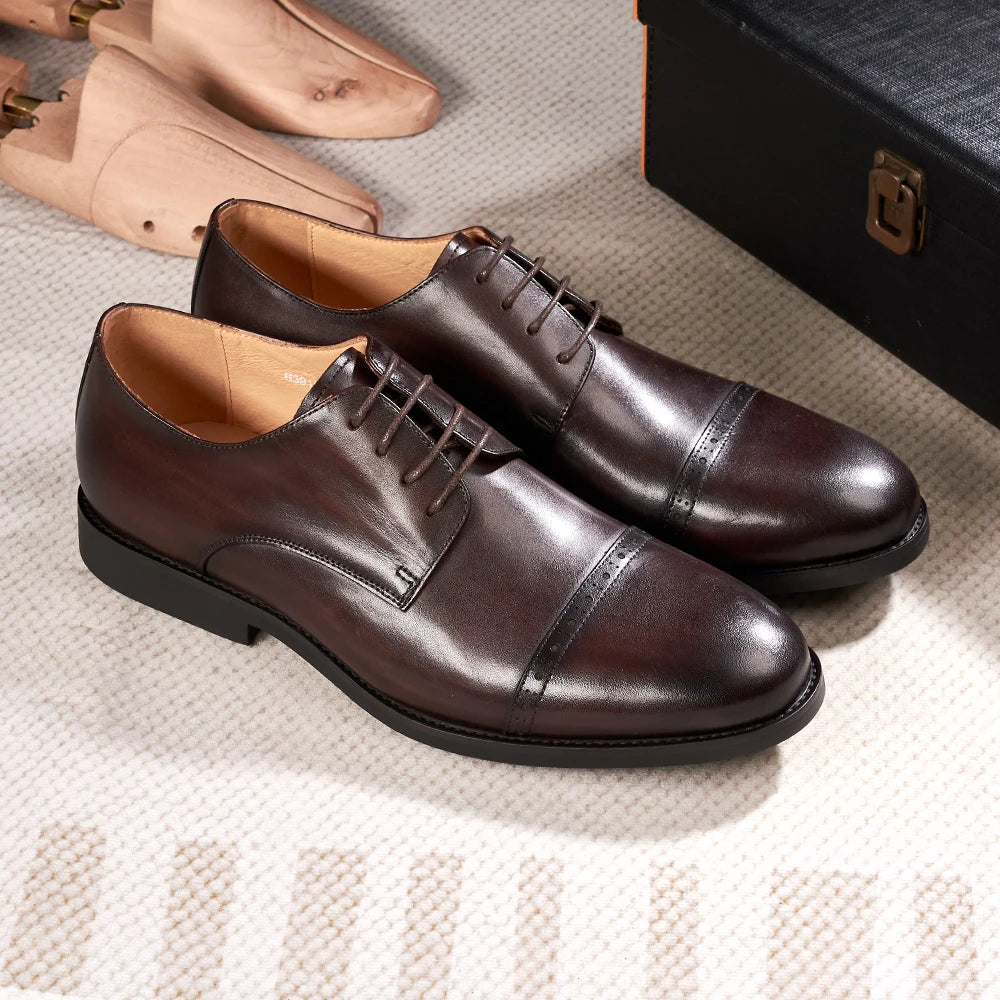 Chaussures Derby en cuir homme – Style britannique classique