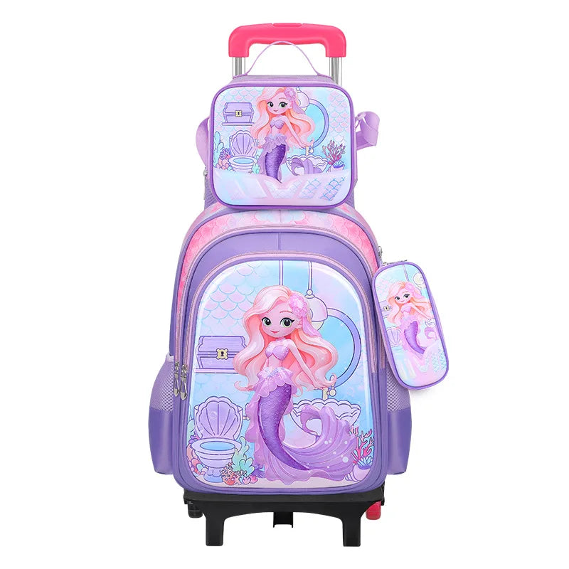 Ensemble de 3 sacs d'école pour enfants en dessin animé 3D de 16 pouces, sac à dos d'école pour enfants avec trousse à crayons et boîte à lunch pour garçon et fille