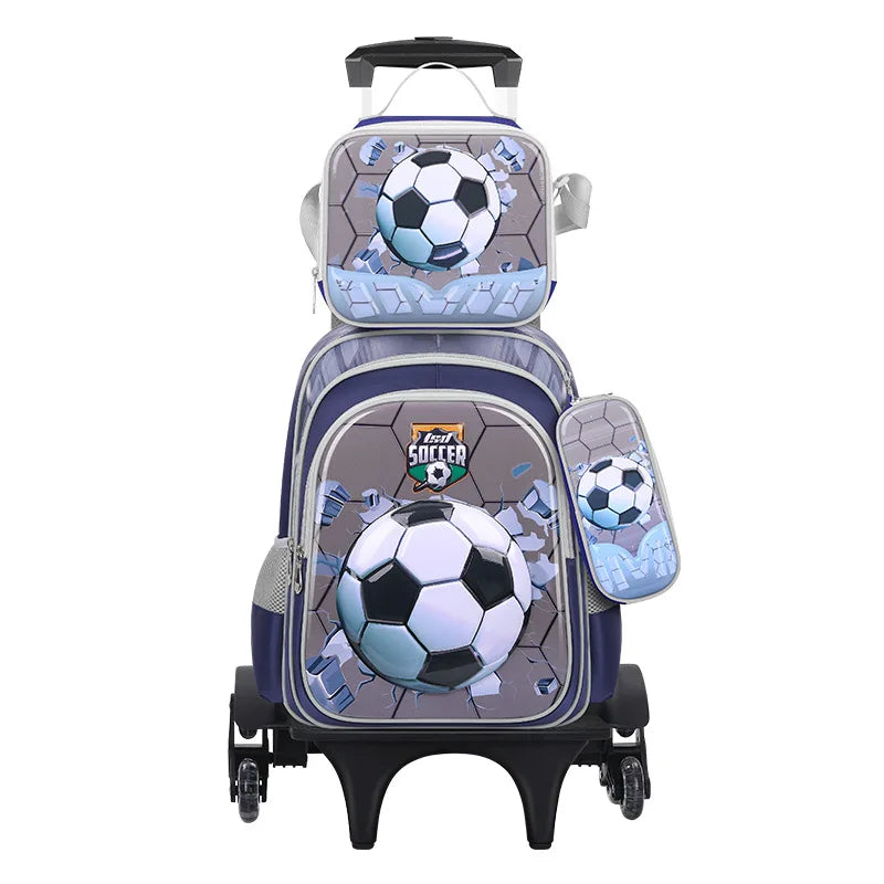 Ensemble de 3 sacs d'école pour enfants en dessin animé 3D de 16 pouces, sac à dos d'école pour enfants avec trousse à crayons et boîte à lunch pour garçon et fille
