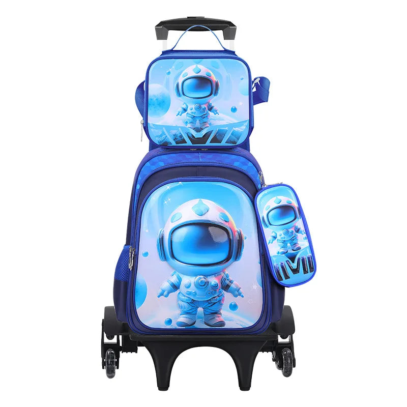Ensemble de 3 sacs d'école pour enfants en dessin animé 3D de 16 pouces, sac à dos d'école pour enfants avec trousse à crayons et boîte à lunch pour garçon et fille