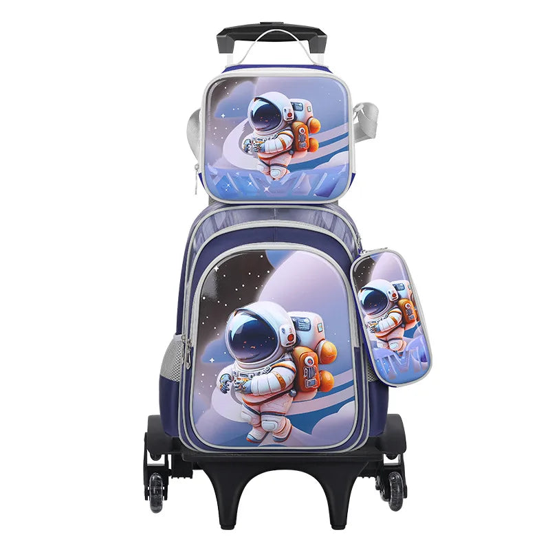 Ensemble de 3 sacs d'école pour enfants en dessin animé 3D de 16 pouces, sac à dos d'école pour enfants avec trousse à crayons et boîte à lunch pour garçon et fille