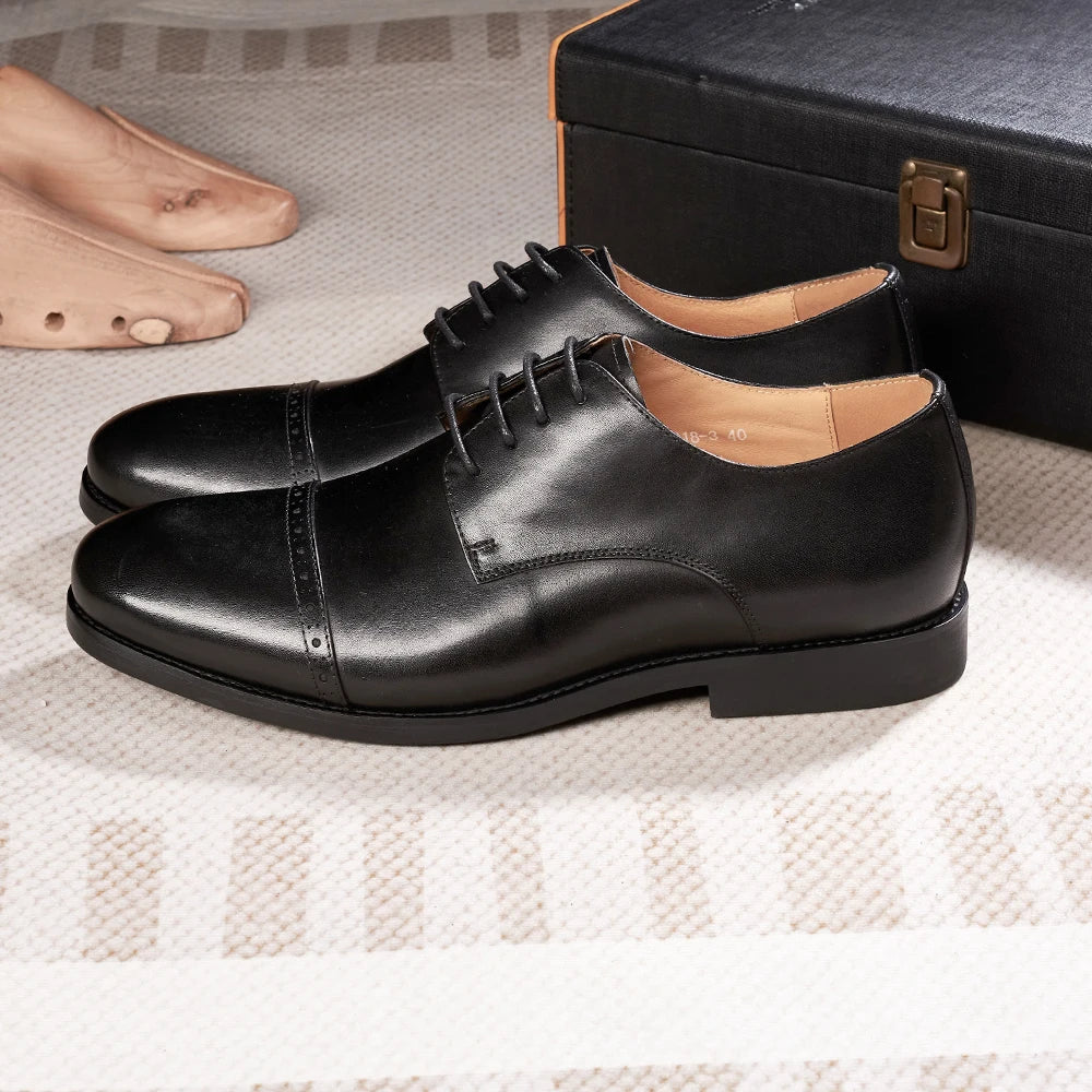 Chaussures Derby en cuir homme – Style britannique classique
