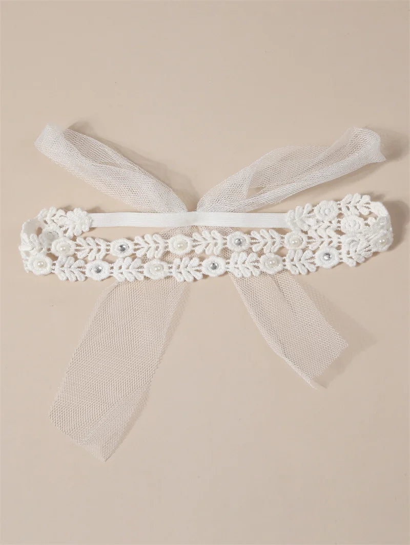 Bandeau dentelle fille – Accessoire photo & fête d'anniversaire