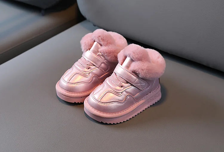Bottes de neige enfant – Fourrure chaude, impérméable (hiver)