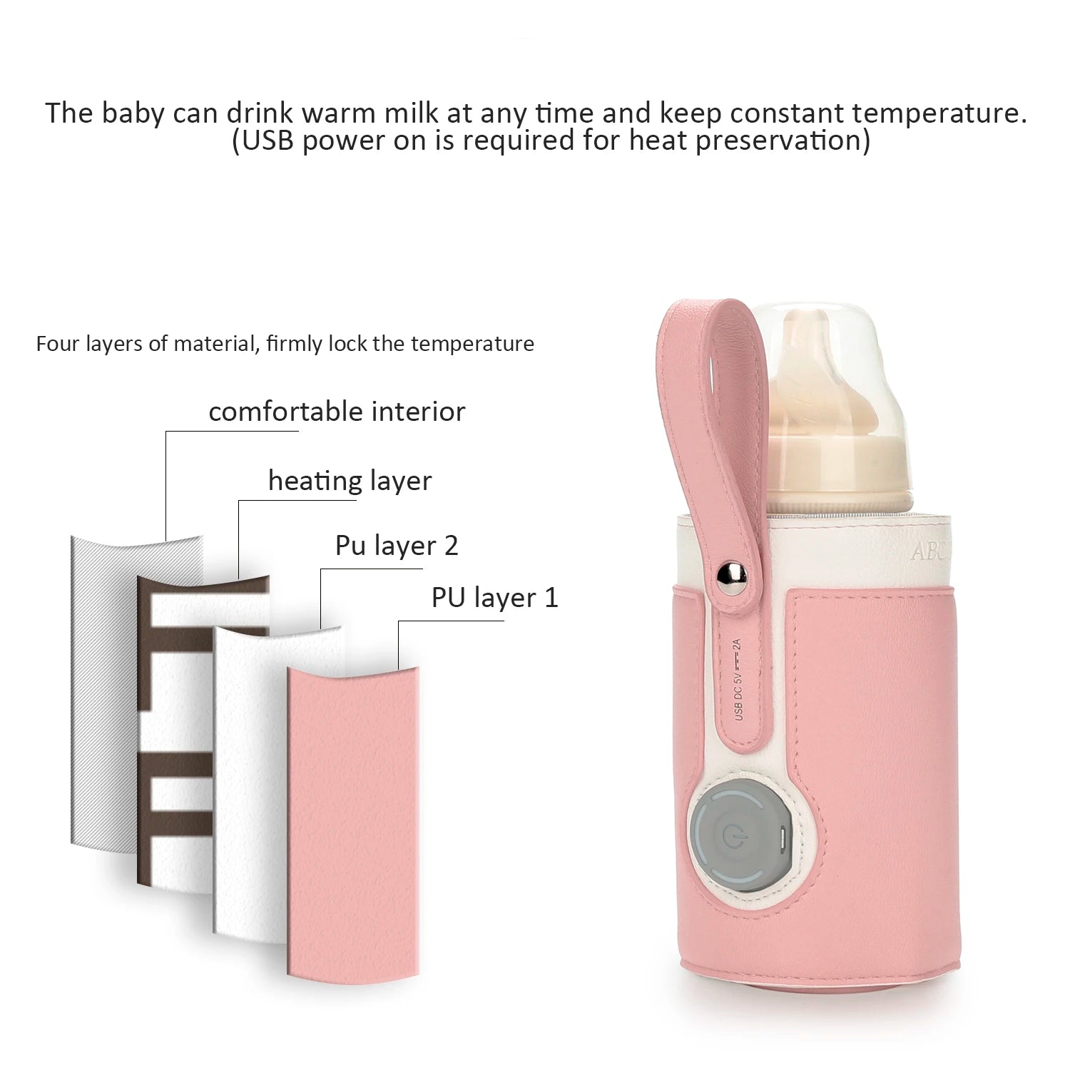Chauffe-biberon de voyage USB – 3 températures
