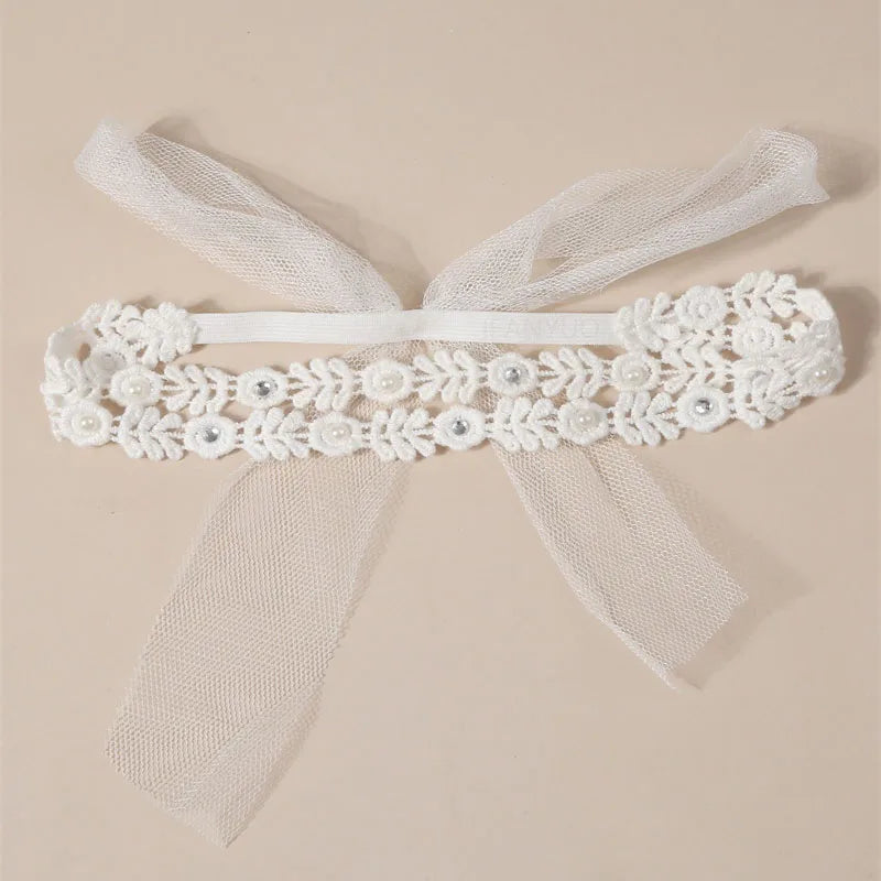 Bandeau dentelle fille – Accessoire photo & fête d'anniversaire
