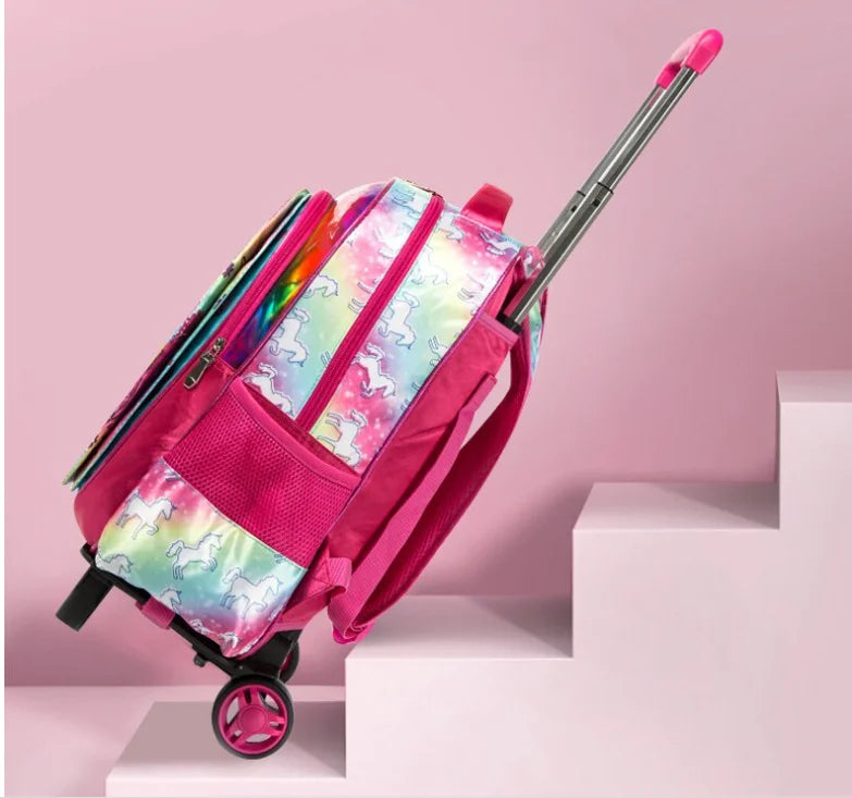 Sac à dos d'école primaire sur roulettes pour enfants, sac à bagages à roulettes, sacs à dos à roulettes pour filles, sac à roulettes SR pour garçons