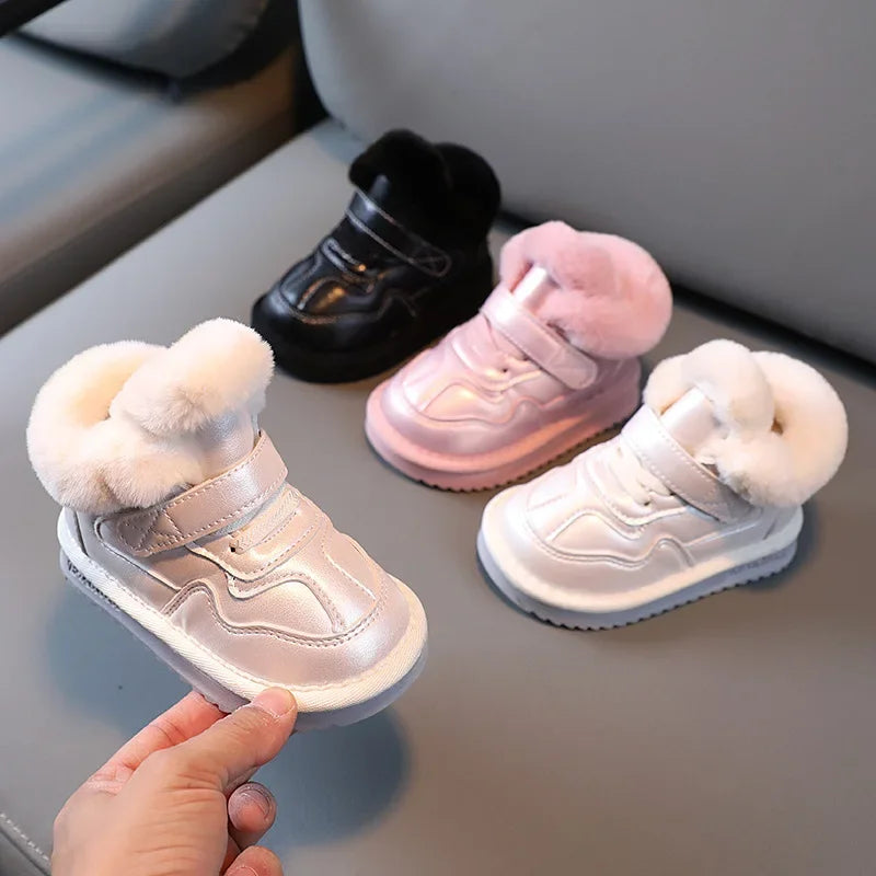 Bottes de neige enfant – Fourrure chaude, impérméable (hiver)