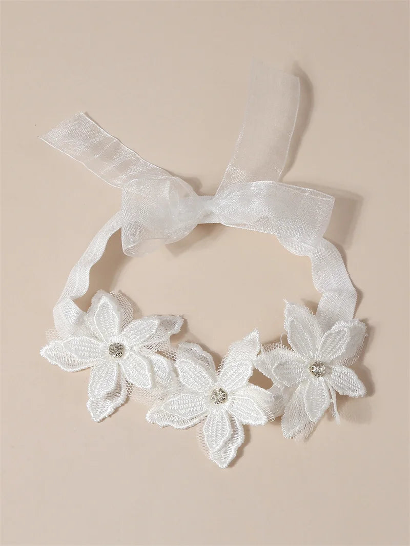 Bandeau dentelle fille – Accessoire photo & fête d'anniversaire