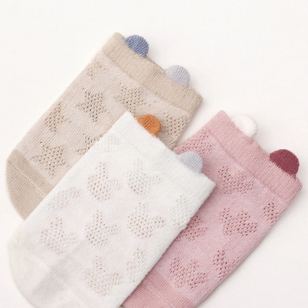 Chaussettes antidérapantes bébé – Lot de 4 paires (0-6 ans)