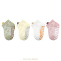 Chaussettes antidérapantes bébé – Lot de 4 paires (0-6 ans)