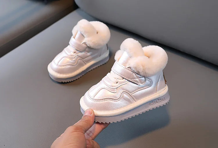 Bottes de neige enfant – Fourrure chaude, impérméable (hiver)