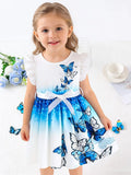 Robe d'été fille – Motif papillon (1-6 ans)