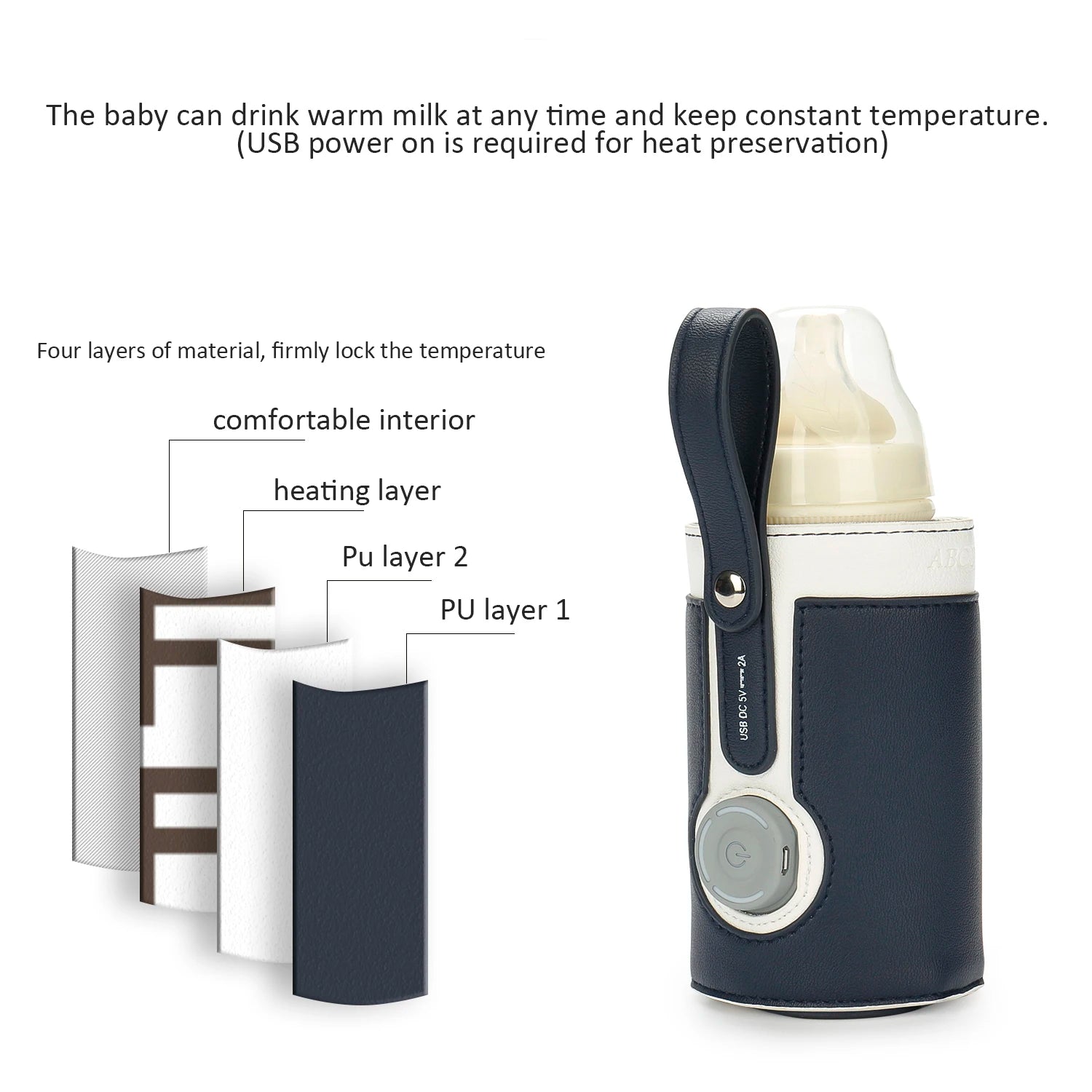 Chauffe-biberon de voyage USB – 3 températures