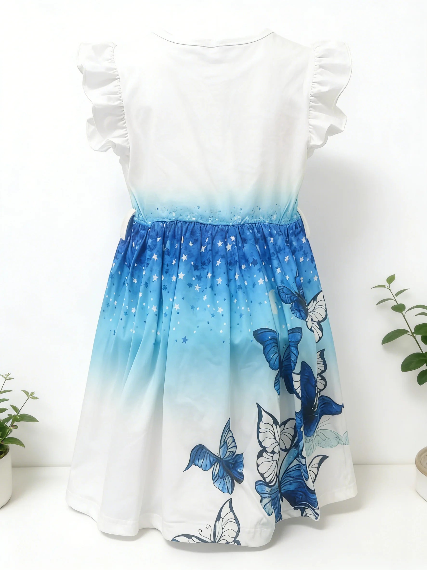 Robe d'été fille – Motif papillon (1-6 ans)