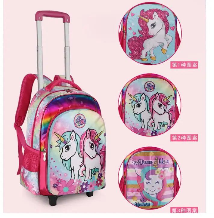 Sac à dos d'école primaire sur roulettes pour enfants, sac à bagages à roulettes, sacs à dos à roulettes pour filles, sac à roulettes SR pour garçons