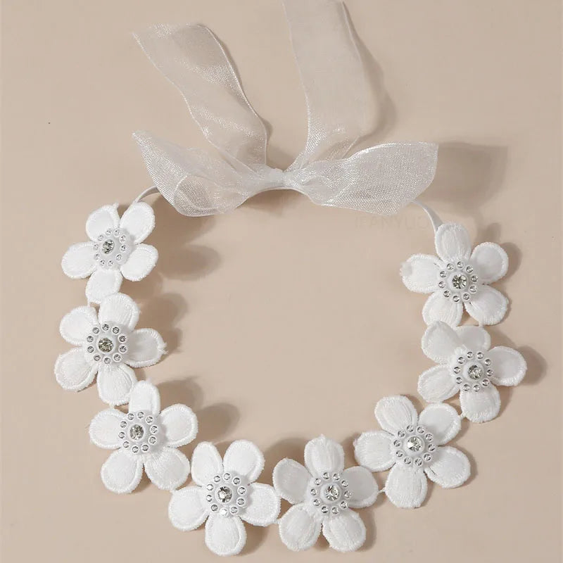Bandeau dentelle fille – Accessoire photo & fête d'anniversaire