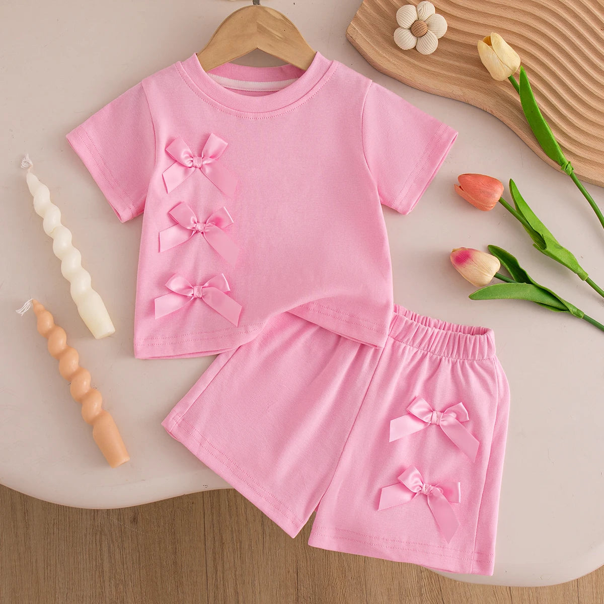 Tenue d'été bébé fille – Ensemble 2 pièces (6 mois – 3 ans)