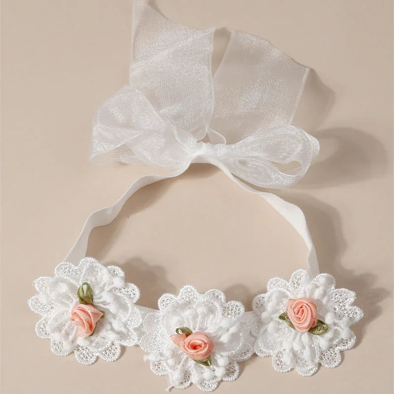 Bandeau dentelle fille – Accessoire photo & fête d'anniversaire