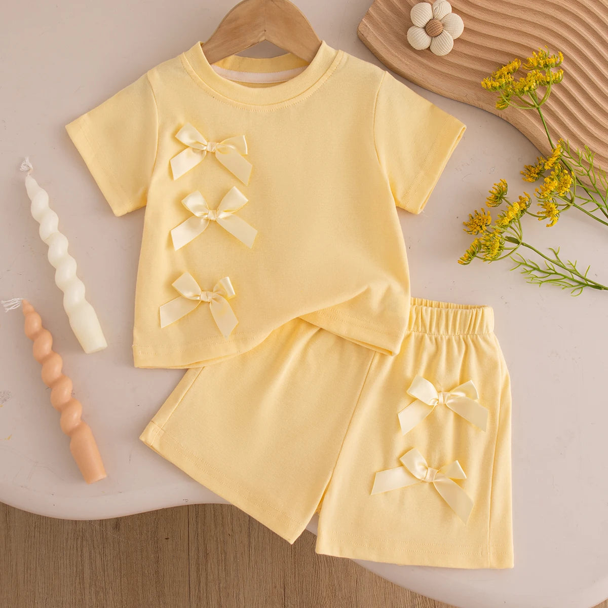 Tenue d'été bébé fille – Ensemble 2 pièces (6 mois – 3 ans)