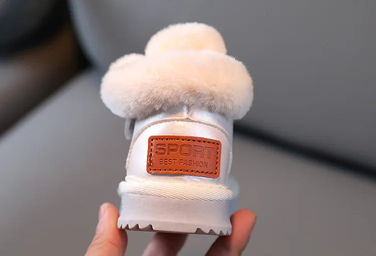 Bottes de neige enfant – Fourrure chaude, impérméable (hiver)