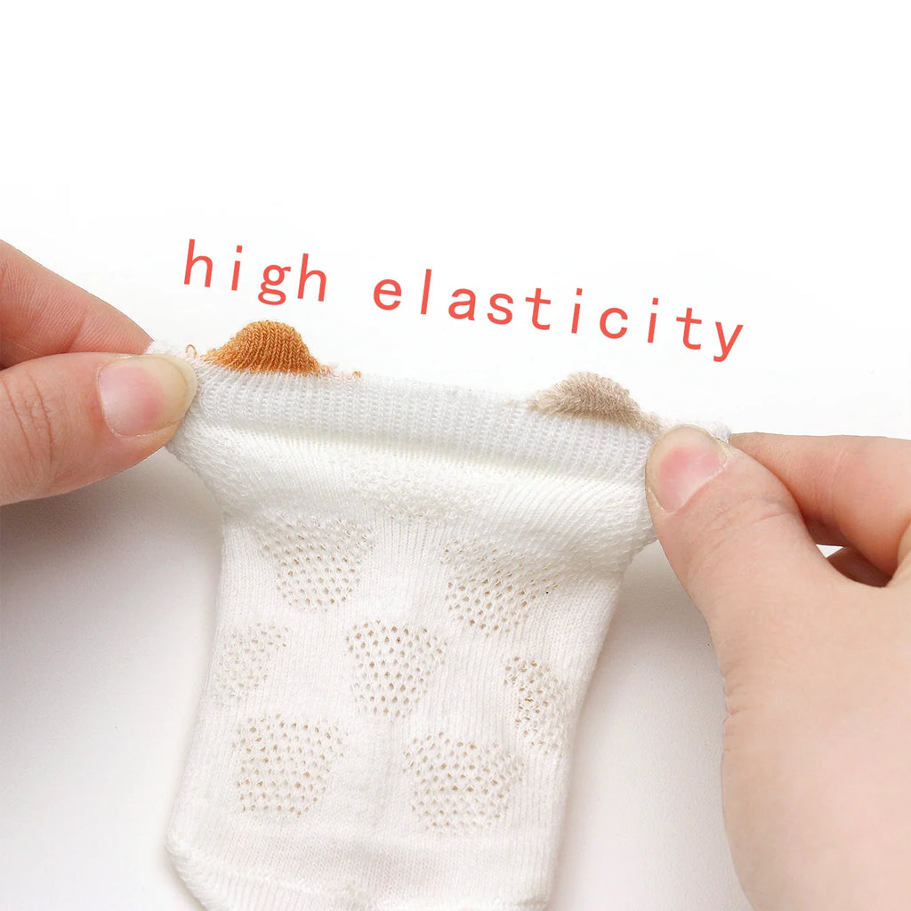 Chaussettes antidérapantes bébé – Lot de 4 paires (0-6 ans)