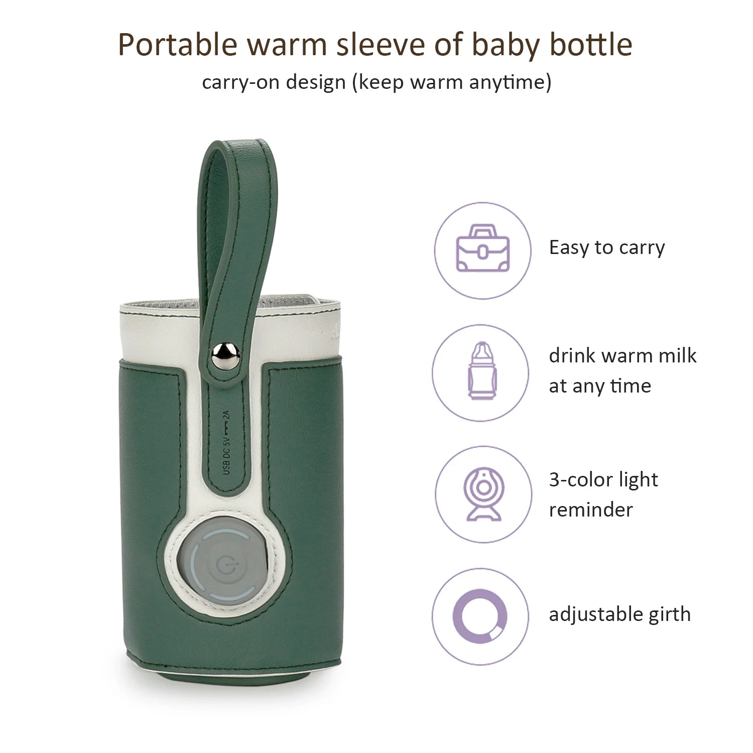 Chauffe-biberon de voyage USB – 3 températures