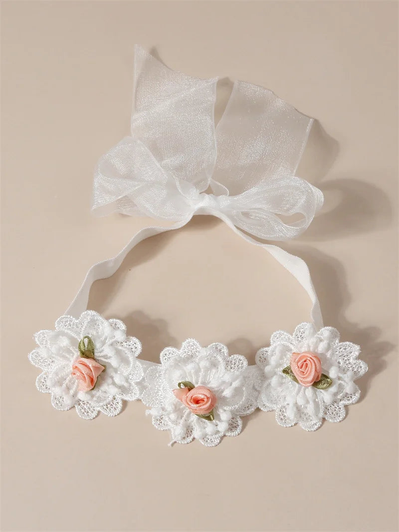 Bandeau dentelle fille – Accessoire photo & fête d'anniversaire