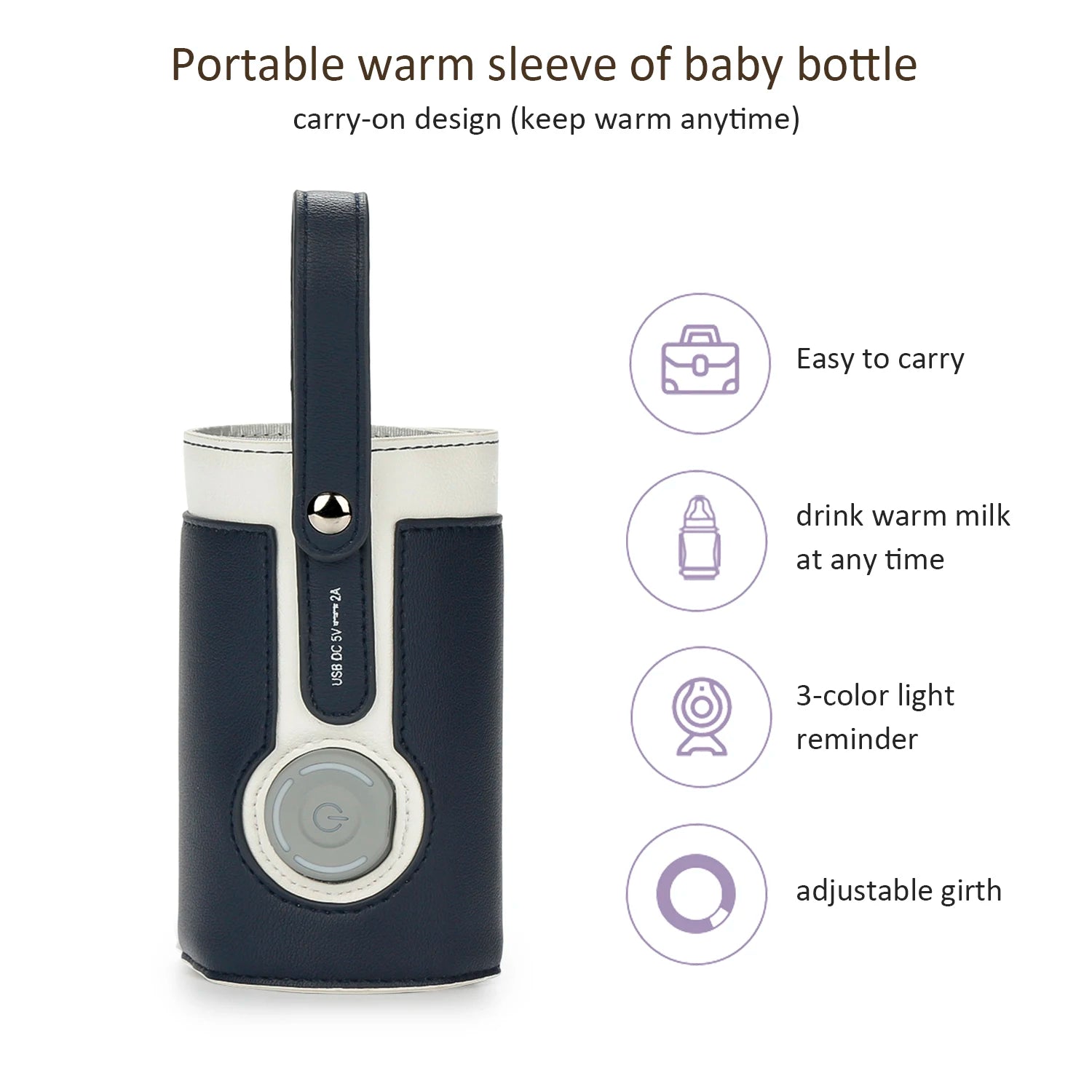 Chauffe-biberon de voyage USB – 3 températures