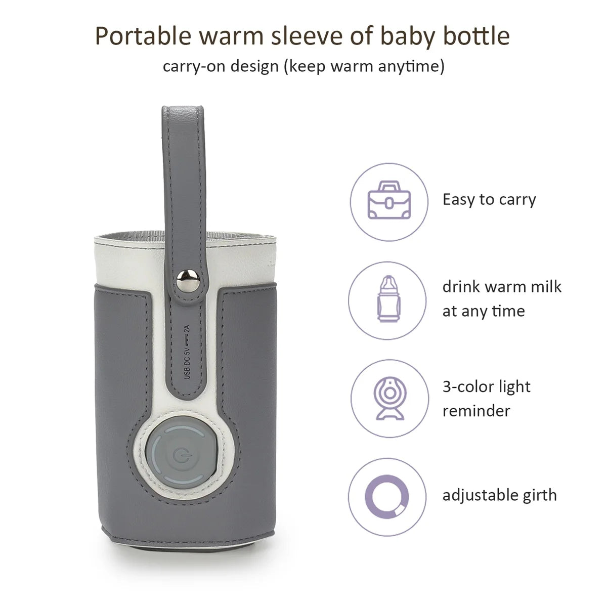 Chauffe-biberon de voyage USB – 3 températures