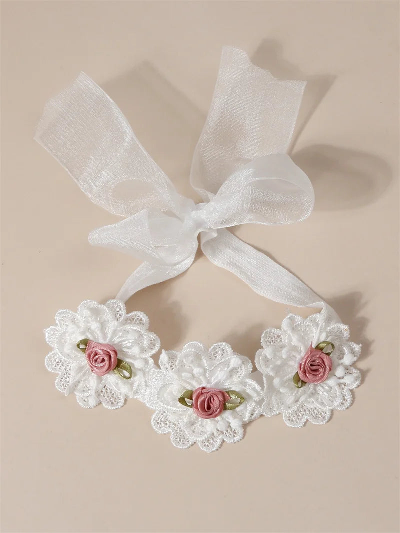 Bandeau dentelle fille – Accessoire photo & fête d'anniversaire