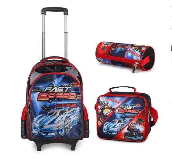 Sac à dos d'école primaire sur roulettes pour enfants, sac à bagages à roulettes, sacs à dos à roulettes pour filles, sac à roulettes SR pour garçons