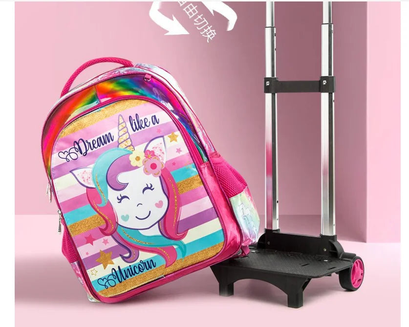 Sac à dos d'école primaire sur roulettes pour enfants, sac à bagages à roulettes, sacs à dos à roulettes pour filles, sac à roulettes SR pour garçons