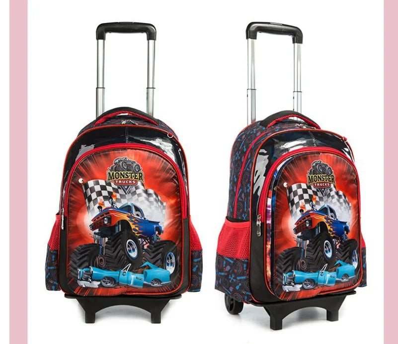 Sac à dos d'école primaire sur roulettes pour enfants, sac à bagages à roulettes, sacs à dos à roulettes pour filles, sac à roulettes SR pour garçons