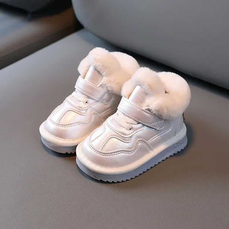 Bottes de neige enfant – Fourrure chaude, impérméable (hiver)
